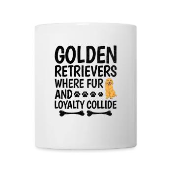 Golden Retriever, wo Fell und Loyalität aufeinanderprallen GR - Tasse - Weiß - Vorne