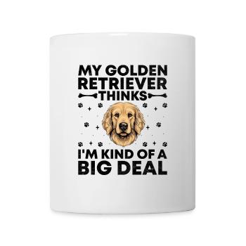Mon Golden Retriever pense que je suis un gros problème - Mug blanc - blanc - Devant