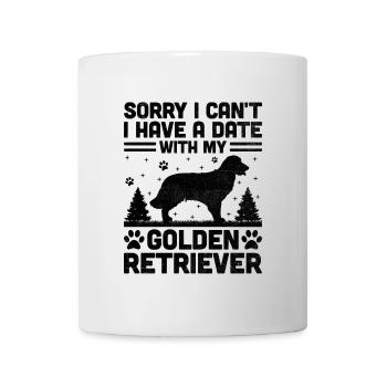 Désolé, je ne peux pas, j’ai un rendez-vous avec ma récupération dorée - Mug blanc - blanc - Devant