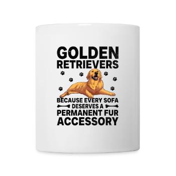Golden Retrievers Parce que chaque canapé mérite un pe - Mug blanc - blanc - Devant