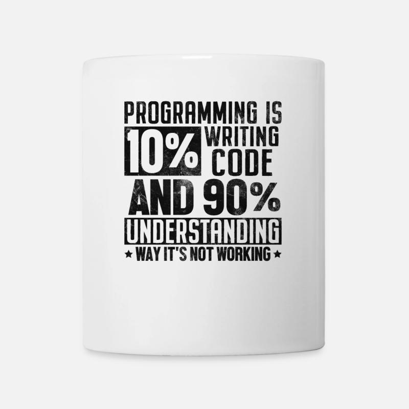 Drôle Programmation Codage Humour Développeur Ordinateur - Mug blanc - blanc