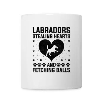 Labradore Stehlen Herzen Und Apportieren Bälle Lab R - Tasse - Weiß - Vorne