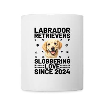 Labrador Retriever sabbernde Liebe seit 2024 Labor - Tasse - Weiß - Vorne