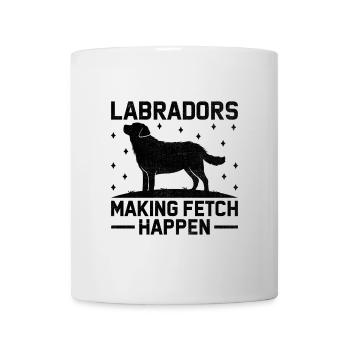 Labradore, Die Das Apportieren Möglich Machen Labrador Retriever L - Tasse - Weiß - Vorne