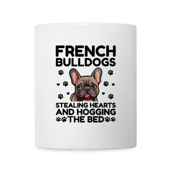 Französische Bulldoggen Stehlen Herzen Und Beschlagnahmung Des Seins - Tasse - Weiß - Vorne