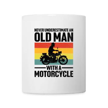 Unterschätzen Sie niemals einen alten Mann mit einem Motorrad B - Tasse - Weiß - Vorne