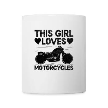 Cette fille aime les motos Moto Motard mot - Mug blanc - blanc - Devant