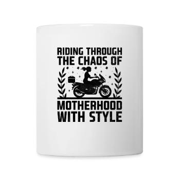 Mit Stil durch das Chaos der Mutterschaft fahren - Tasse - Weiß - Vorne