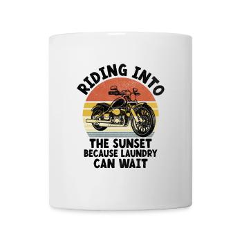 Riding Into The Sunset Because Laundry Can Wait Bi - Mug - white - Front