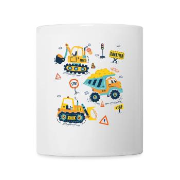 Engins de Chantier - Mug blanc - blanc - Devant