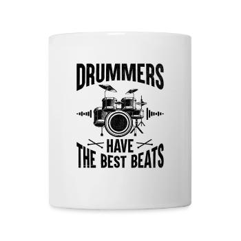 Schlagzeuger haben die besten Beats Schlagzeuger Schlagzeug Schlagzeug - Tasse - Weiß - Vorne