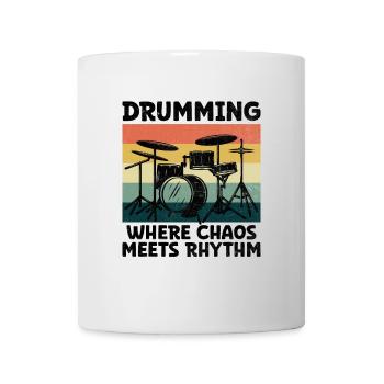 Tambour là où le chaos rencontre le rythme Tambour Batteur - Mug blanc - blanc - Devant