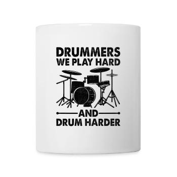 Batteurs Nous jouons dur et tambours plus fort Drum Drummin - Mug blanc - blanc - Devant
