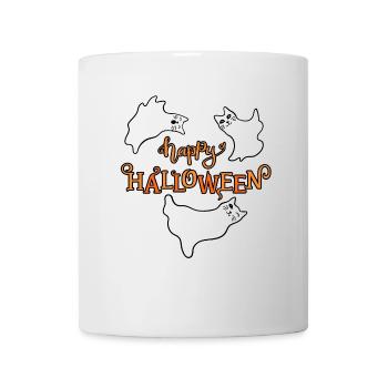 happy halloween ghost kitten - Tasse - Weiß - Vorne