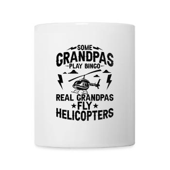Einige Opas spielen Bingo Echte Opas Fly Helicop - Tasse - Weiß - Vorne