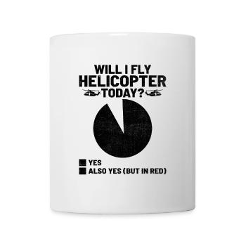 Vais-je piloter un hélicoptère aujourd’hui hélicoptères Aviator Pi - Mug blanc - blanc - Devant