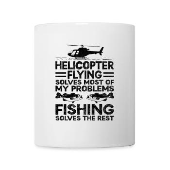 Helikopterfliegen löst die meisten meiner Probleme Fishi - Tasse - Weiß - Vorne