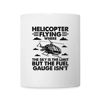 Helicopter Flying Where The Sky Is The Limit Pilot - Mug - white - Front