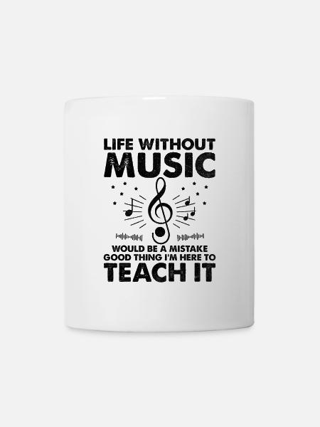 La vie sans musique serait une erreur Heureusement que je - Mug blanc - blanc