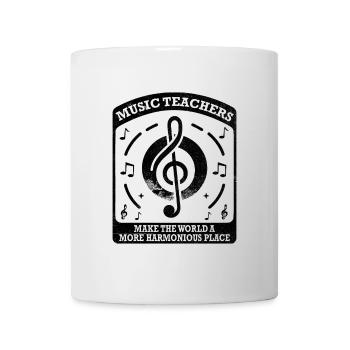 Musiklehrer machen die Welt harmonischer pl - Tasse - Weiß - Vorne