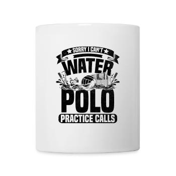 Désolé, je ne peux pas l’entraînement de water-polo appelle Aquatic Po - Mug blanc - blanc - Devant