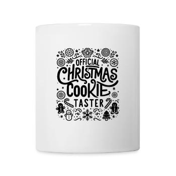 Offizieller Weihnachtsplätzchen-Taster Backen Gebäck Auflaufen - Tasse - Weiß - Vorne