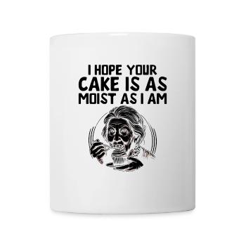 Ich hoffe, dein Kuchen ist so saftig wie ich backe Bake B - Tasse - Weiß - Vorne