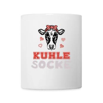 Kuhle Socke lustige Kuh mit Haarband Bäuerin - Tasse - Weiß - Vorne
