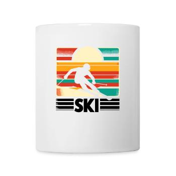 Retro Skiing Skier Ski Winter Sports Skis - Mug - white - Front