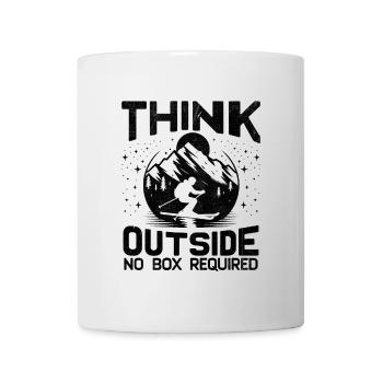 Pensez à l’extérieur Aucune boîte requise Skieur Ski Hiver - Mug blanc - blanc - Devant