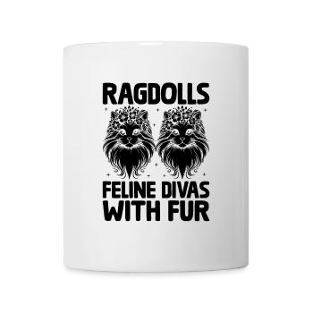 Ragdolls Divas félins avec fourrure Ragdolls Cat Lover - Mug blanc - blanc - Devant