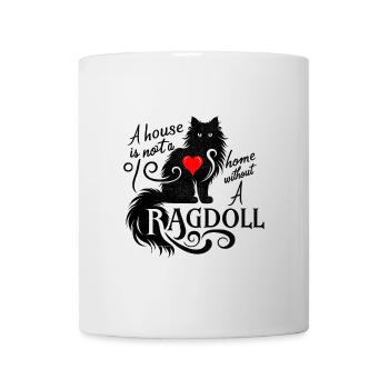 Une maison n’est pas une maison sans un amant de Ragdoll Ragd - Mug blanc - blanc - Devant