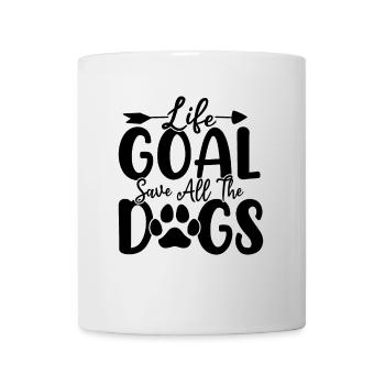 Objectif de vie Sauver tous les chiens Activiste des animaux Drôle - Mug blanc - blanc - Devant