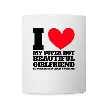 I Love My Girlfriend Couples Boyfriend Gift Idea - Mug - white - Front
