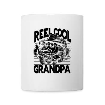 Reel Cool Grandpa Bass Fishing Angler Fisherman An - Mug - white - Front