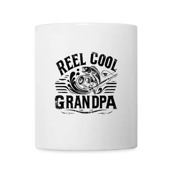 Reel Cool Grandpa Bass Fishing Angler Fisherman An - Mug - white - Front