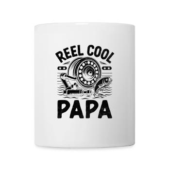 Reel Cool Papa Bass Fishing Angler Dad Fisherman A - Mug - white - Front