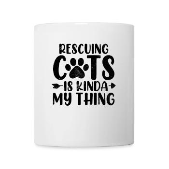 Rescuing Cats Is Kinda My Thing Funny Kitten Cat - Mug - white - Front