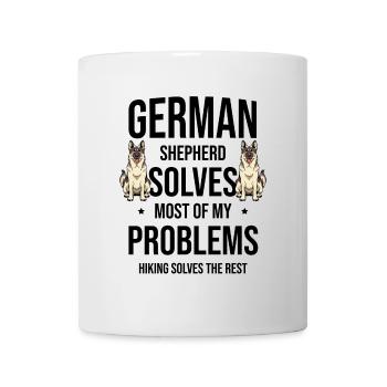 German Shepherd Solves Most Of My Problems Hiking - Mug - white - Front