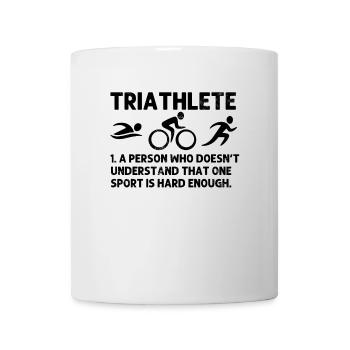 Lustiger Triathlet Definition Schwimmen Rad Laufen - Tasse - Weiß - Vorne