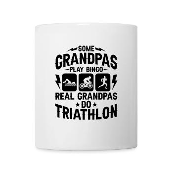 Some Grandpas Play Bingo Real Grandpas Do Triathlo - Mug - white - Front