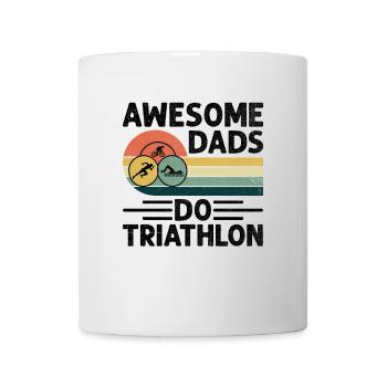 Awesome Dads Do Triathlon Swim Bike Run Triathlet - Tasse - Weiß - Vorne