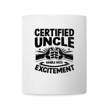 Zertifizierter Onkel Griff mit Begeisterung Familie Uncl - Tasse - Weiß - Vorne