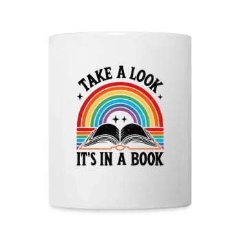 Jetez un coup d’œil C’est dans un livre Livres Rat de bibliothèque - Mug blanc - blanc - Devant
