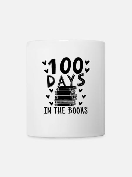 100 Days In The Books Book Reading Bookworm - Mug - white