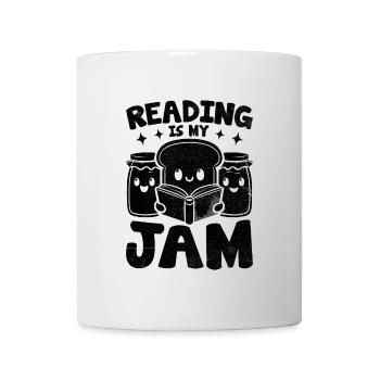 La lecture est ma confiture rat de bibliothèque Bibliophile - Mug blanc - blanc - Devant