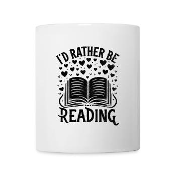 Ich lese lieber Bücher Buch Bücherwurm - Tasse - Weiß - Vorne