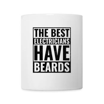 Les meilleurs électriciens ont des barbes Électricien - Mug blanc - blanc - Devant