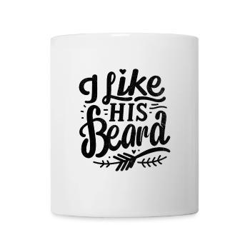 J’aime sa barbe, sa barbe, sa pilosité faciale, sa femme - Mug blanc - blanc - Devant