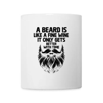 Une barbe, c’est comme un bon vin, ça ne fait que s’améliorer - Mug blanc - blanc - Devant